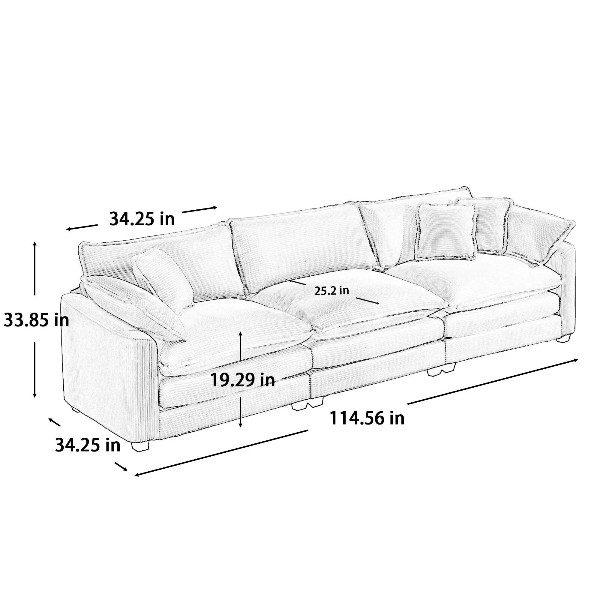 Elegant Oversized Sectional Sofa Set With Deep Seats And Flexible Layout by Unique Piece Furniture