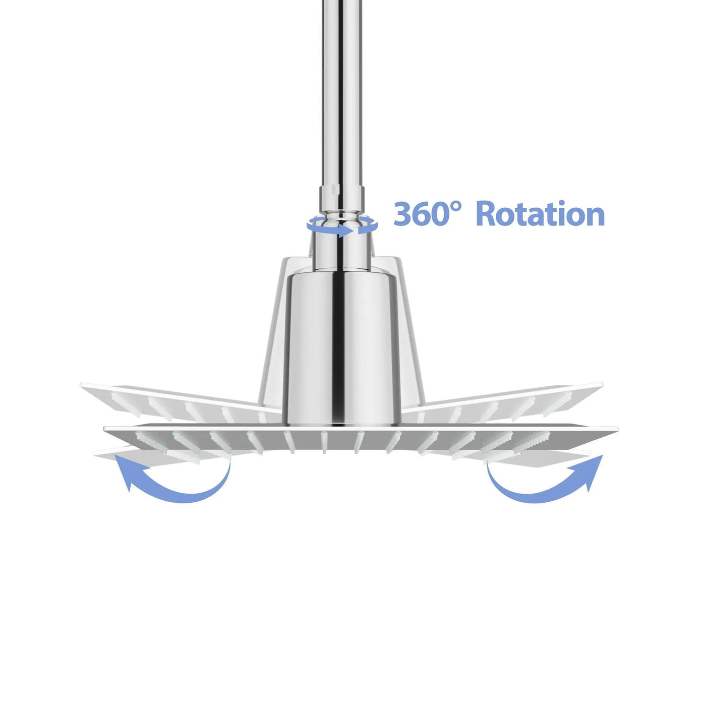 Ultra Thin 8" Square Rain Shower Head 304 Stainless Steel, Wall / Ceiling Mounted by HouseOfZazla