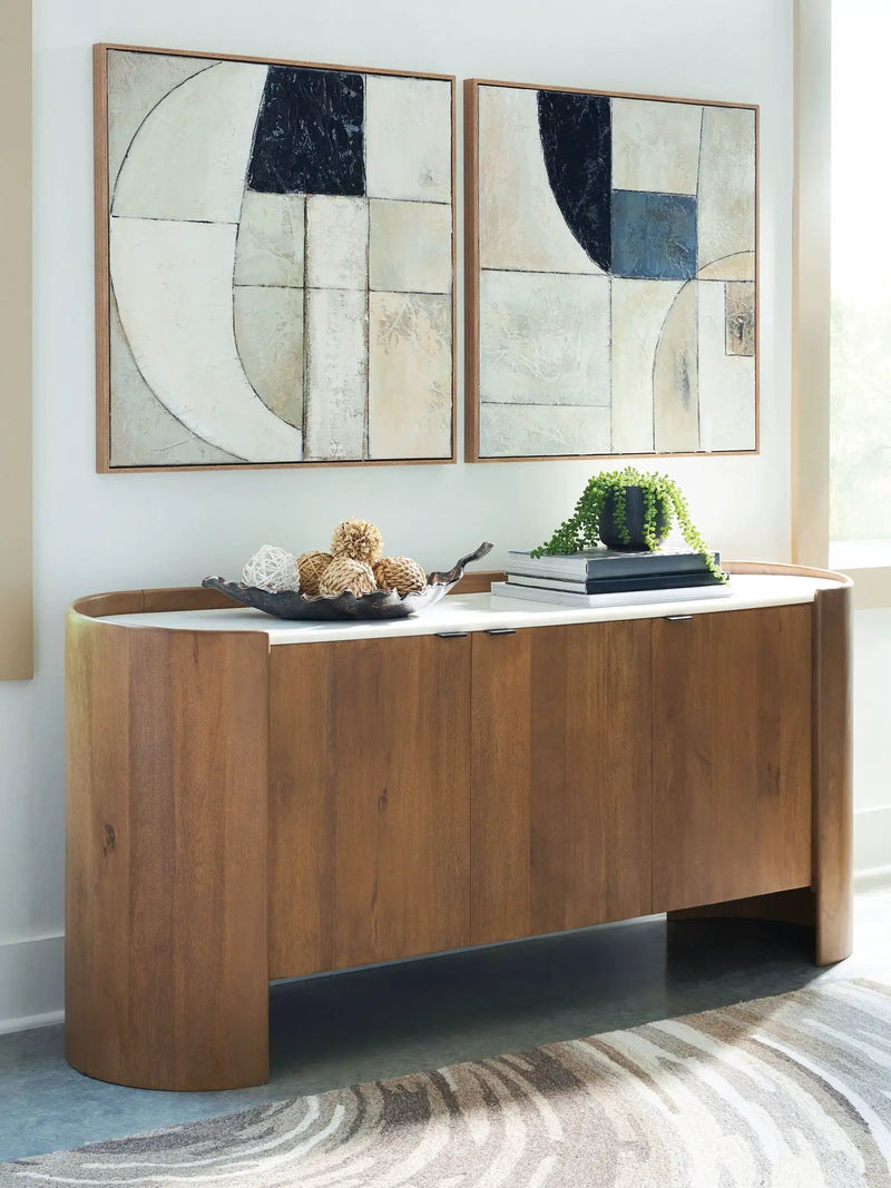 Fitzroy - Accent Cabinet - Brown / White by Unique Piece Furniture