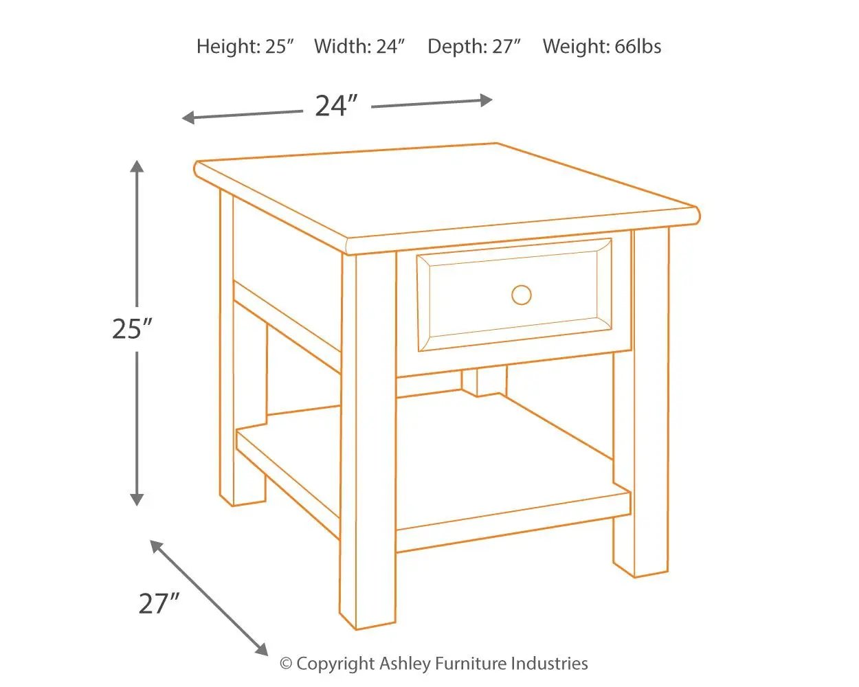 Tyler Creek - Rectangular End Table - Grayish Brown / Black by Unique Piece Furniture