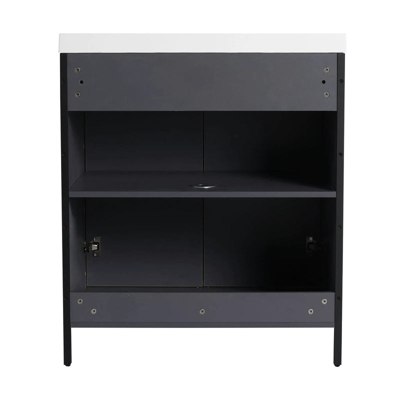 Contemporary Freestanding Bathroom Vanity With Adjustable Shelves by Unique Piece Furniture
