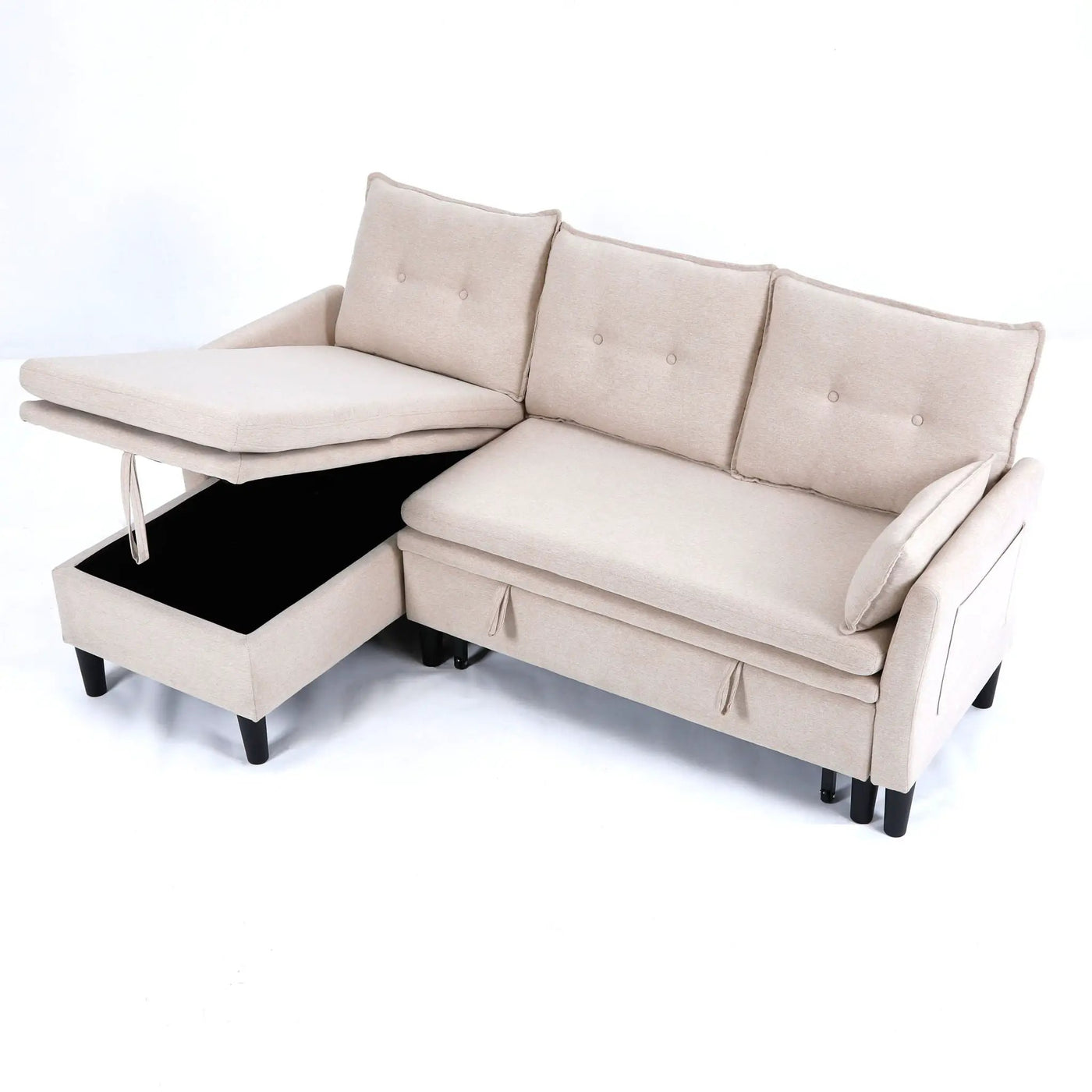 L-Shaped Reversible Chaise Sectional Sofa With Storage by Unique Piece Furniture