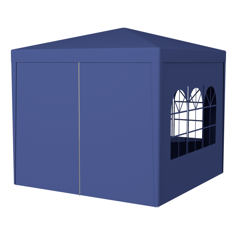 10'x10' Party Tent Outdoor Heavy Duty Gazebo Wedding Canopy with 4 Removable Walls, Blue by HouseOfZazla