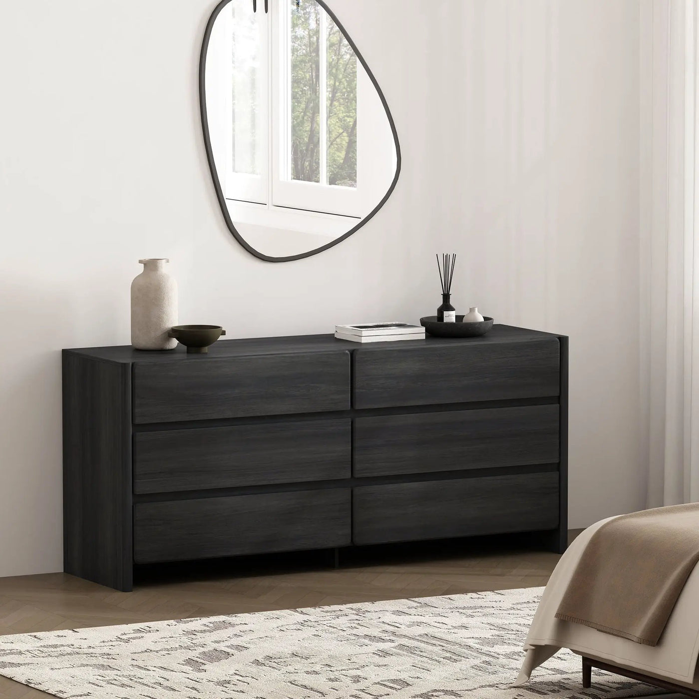 Linda - Double Wide Dresser With 6 Drawers by HouseOfZazla