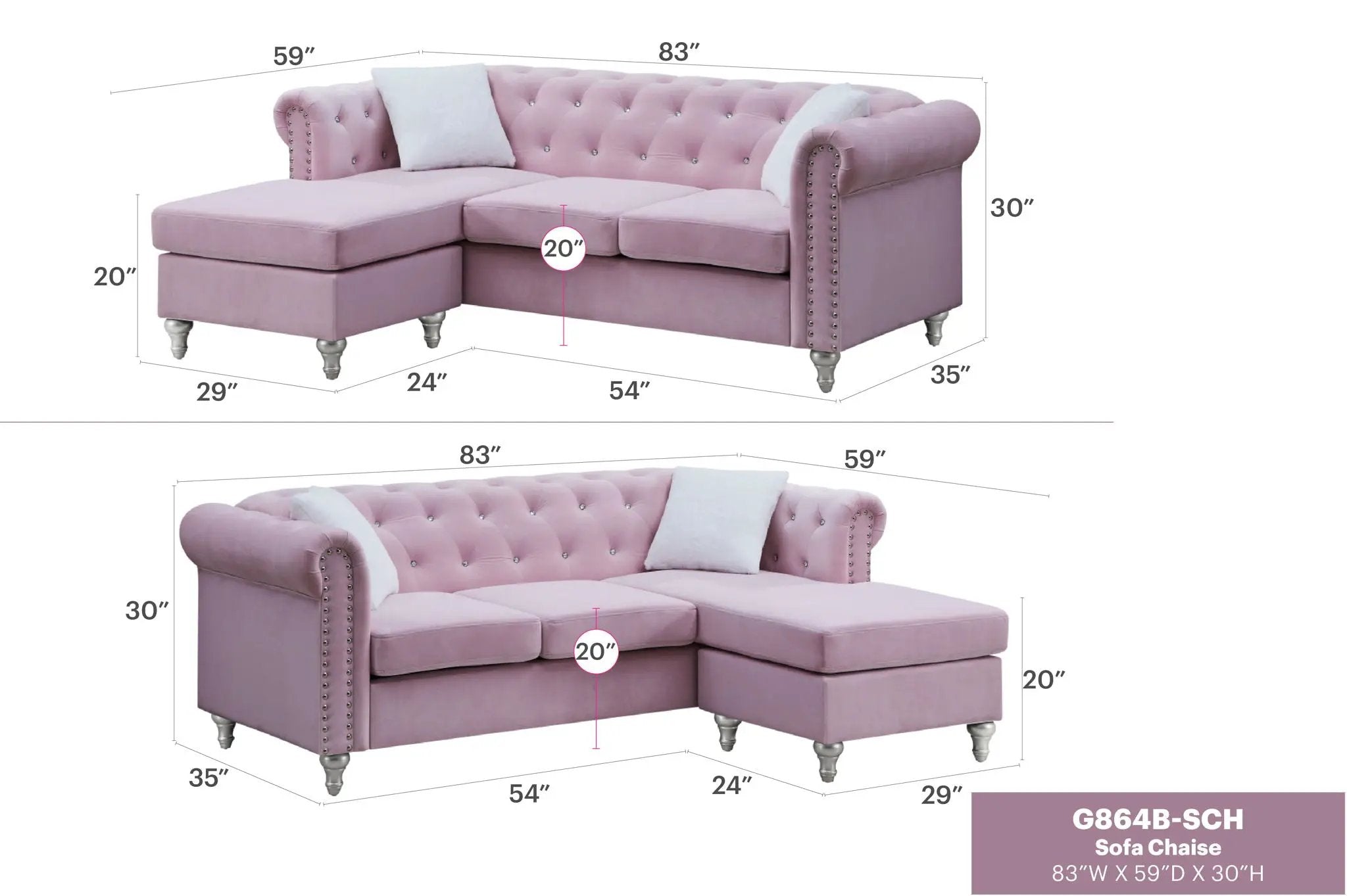 Raisa - Sofa Chaise by HouseOfZazla