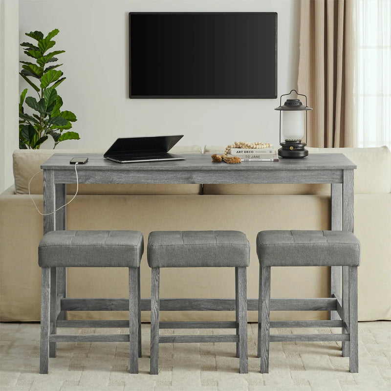 59 Inch Bar Table and Chair Set by HouseOfZazla