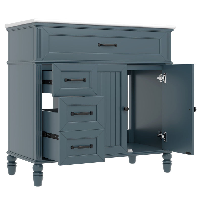 Bathroom Vanity With Sink, Freestanding Cabinet & Drawers by HouseOfZazla