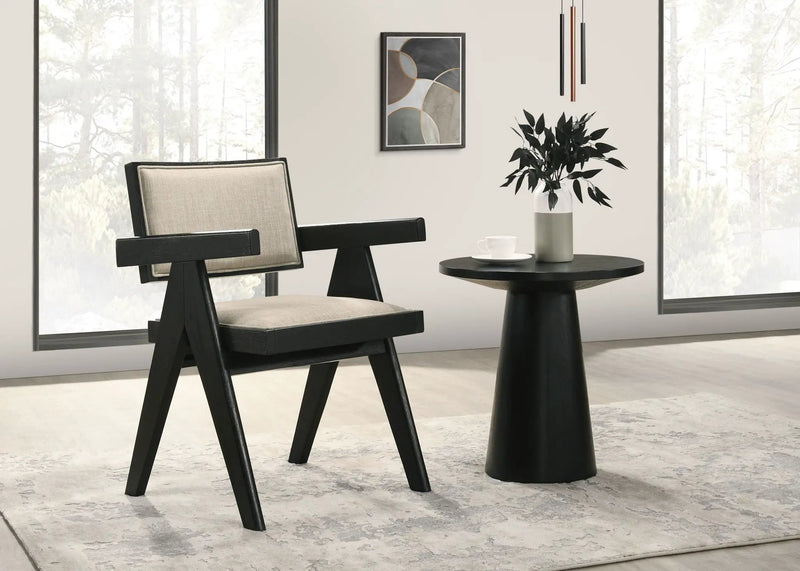 Jasper - 3 Piece Arm Chairs And Console Table (Set of 3) - Ebony Black by Unique Piece Furniture