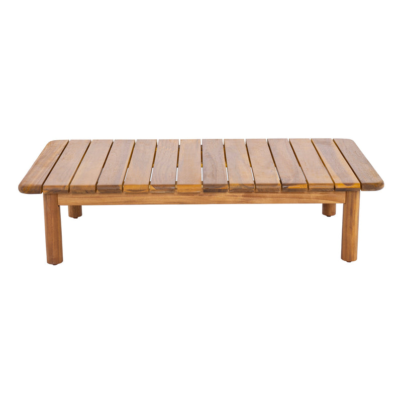 Canape 4-Pieces Acacia Conversation Set with Cream Cushion, Teak by HouseOfZazla