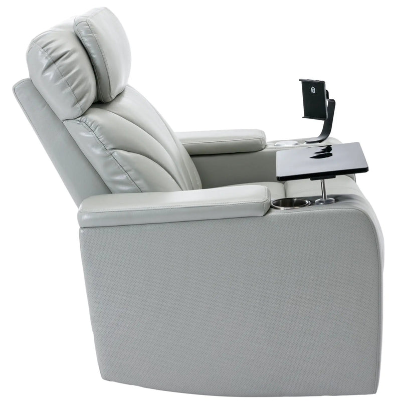 Power Motion Recliner Electric Power Recliner With USB Charging Port, Hidden Arm Storage, Convenient Cup Holder And tooth Speaker by HouseOfZazla