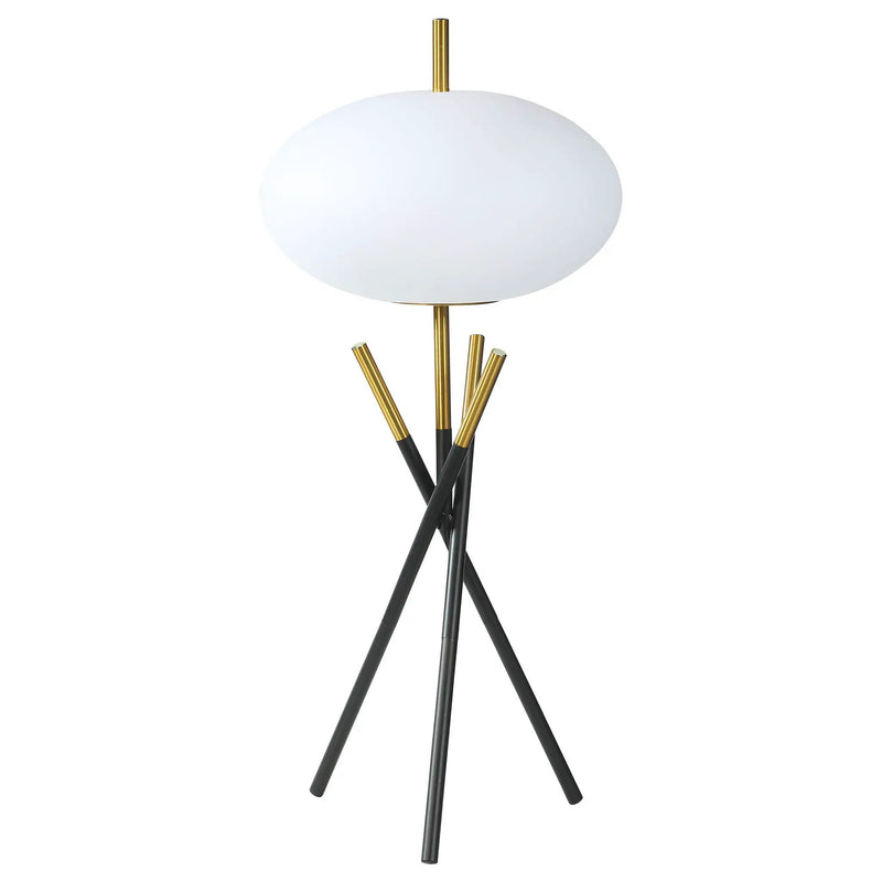 Clarendon - Orb Shade Tripod Table Lamp Desk & Bedside Lamp - Black by HouseOfZazla