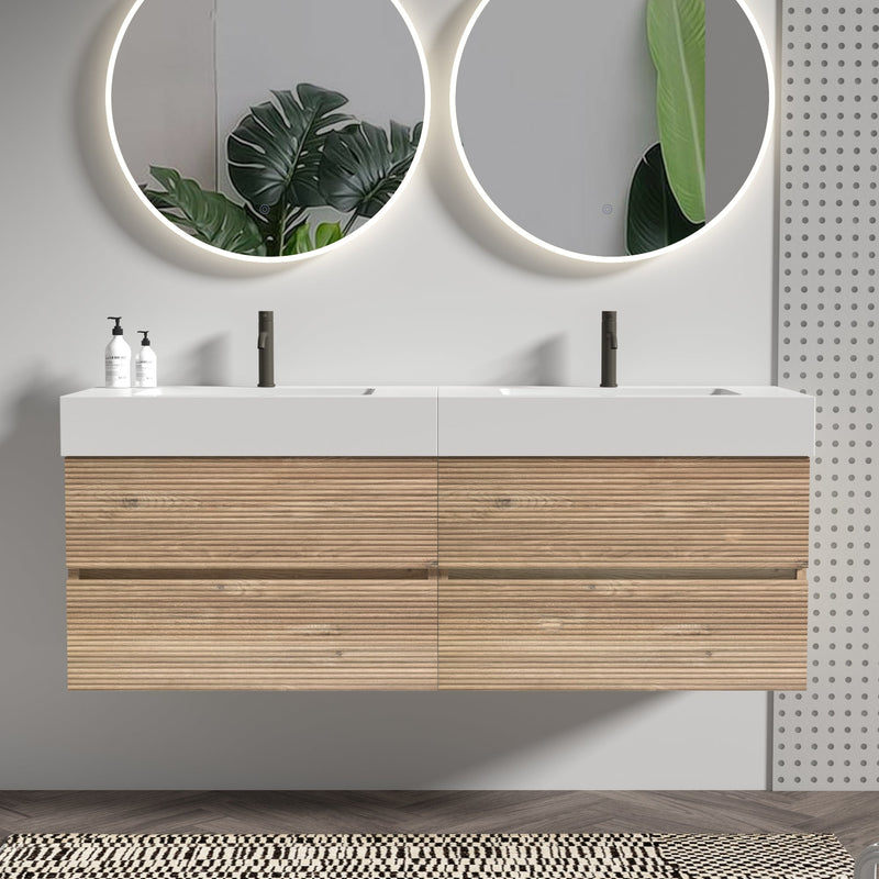 Grace 60" Bathroom Vanity with Double Drawers by HouseOfZazla