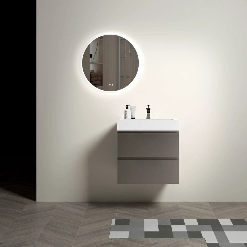 Alice - Bathroom Vanity With Sink, Large Storage Wall Mounted Floating Bathroom Vanity For Modern Bathroom, One-Piece Sink Basin Without Drain And Faucet by HouseOfZazla