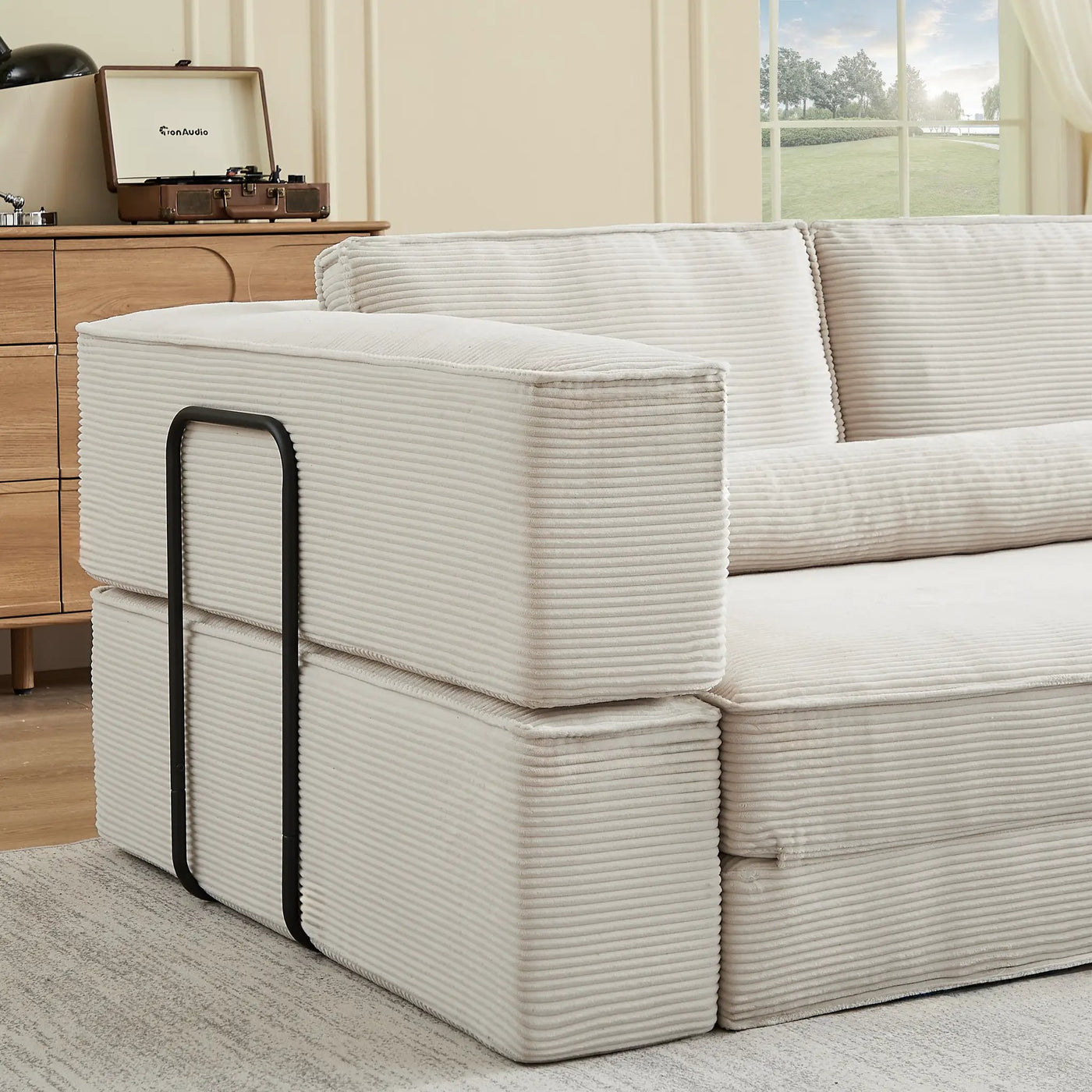 Large Modern Corduroy Sofa Can Be Freely Combined by HouseOfZazla