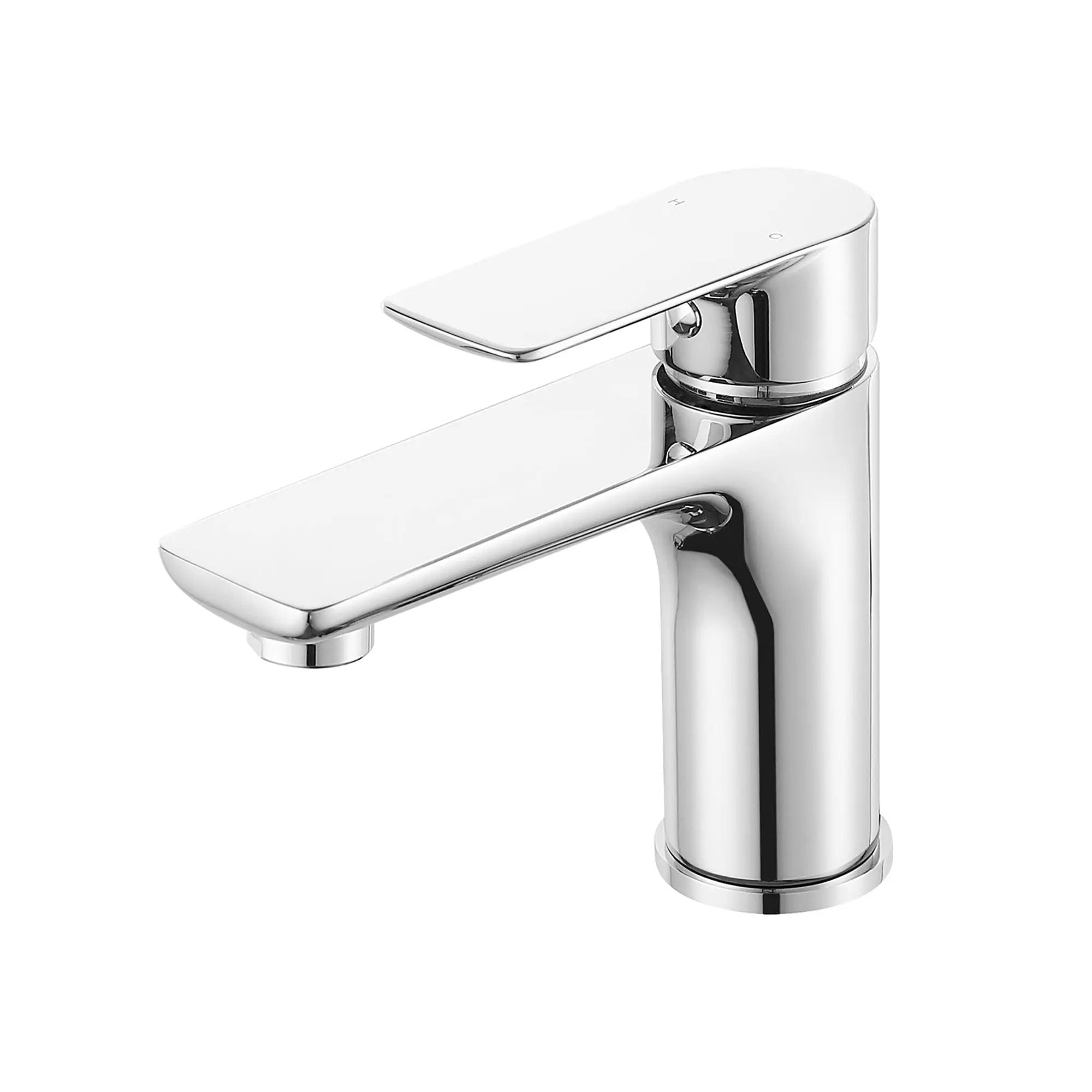 Single Handle Lavatory Basin Sink Faucet Brass Bathroom Faucet With Hot And Cold Water Control - Chrome by HouseOfZazla