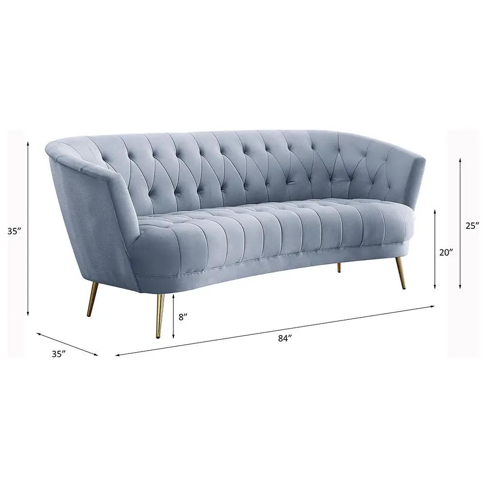 Bayram - Sofa - Light Gray Velvet by Unique Piece Furniture