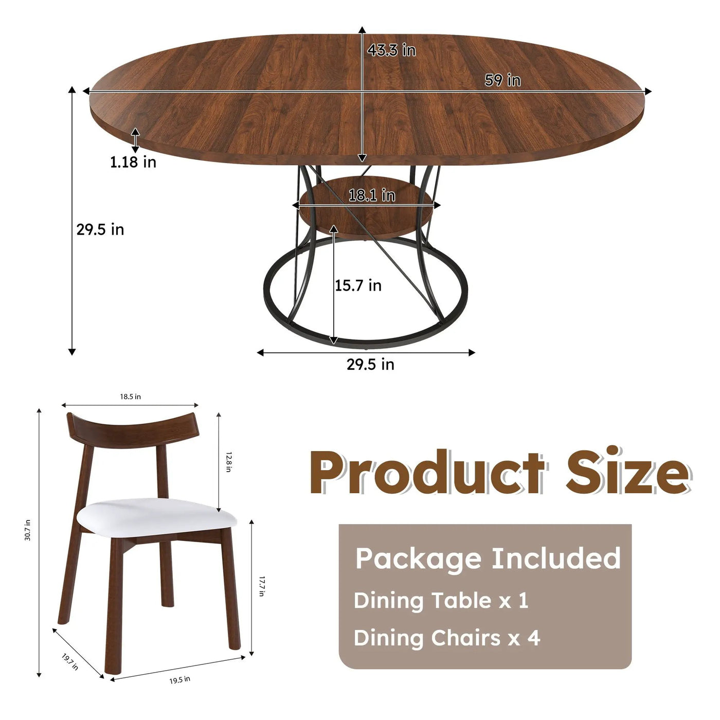 Round Extendable Dining Table Set With Chairs by Unique Piece Furniture