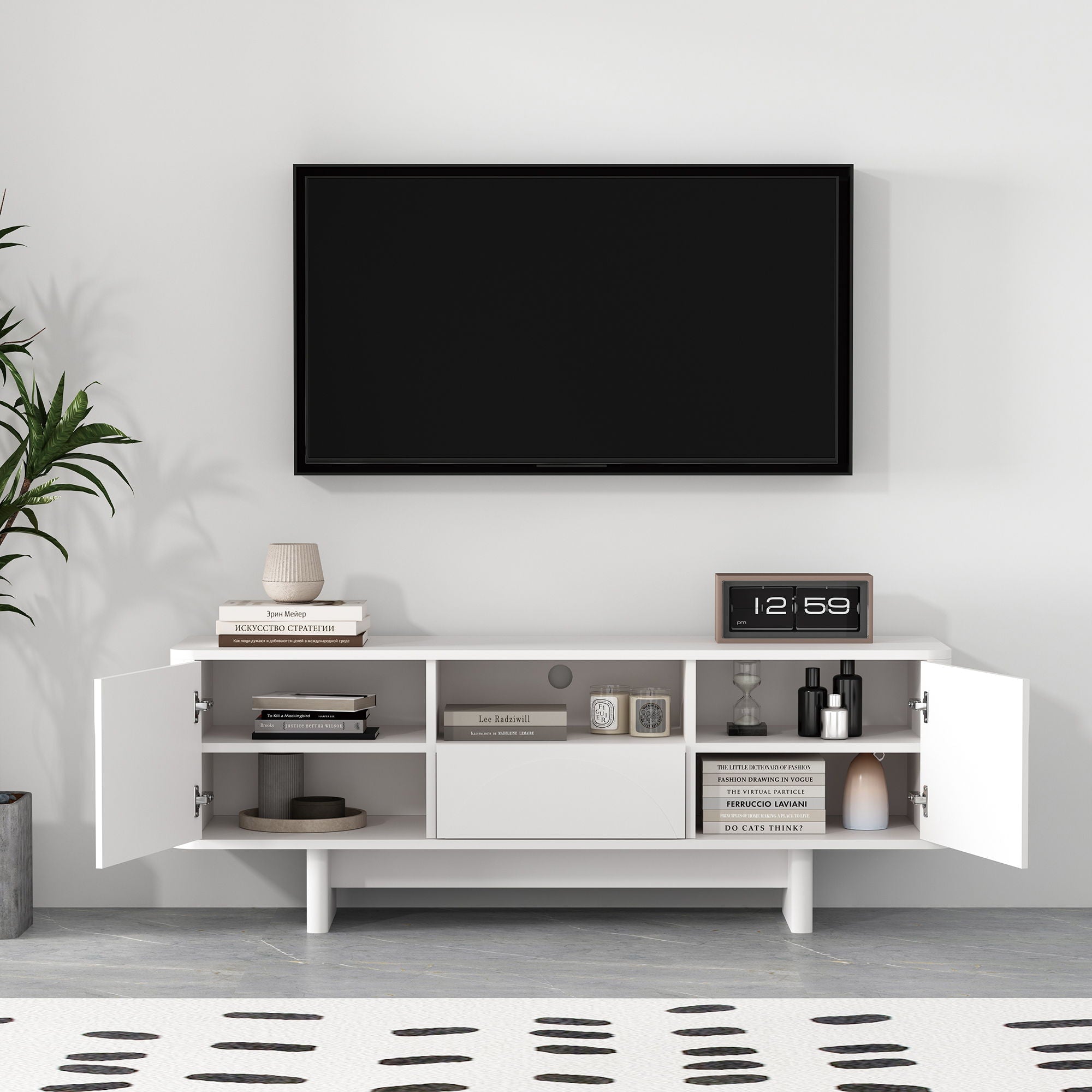 Ella - TV Stand With Adjustable Shelves by HouseOfZazla