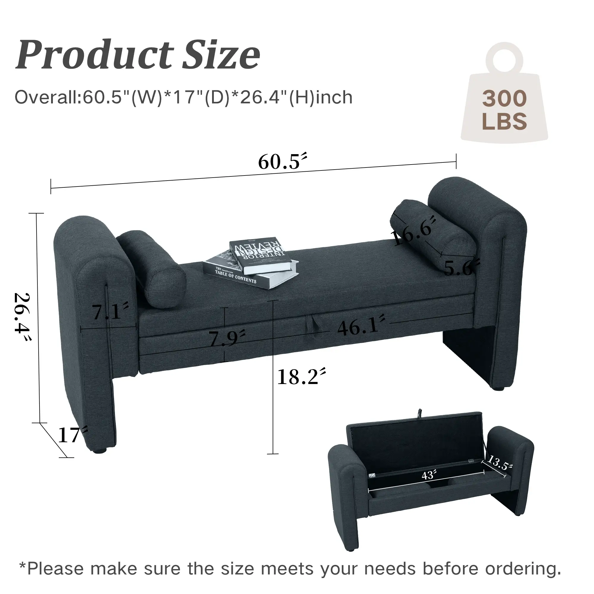 60-Inch Storage Bench by HouseOfZazla