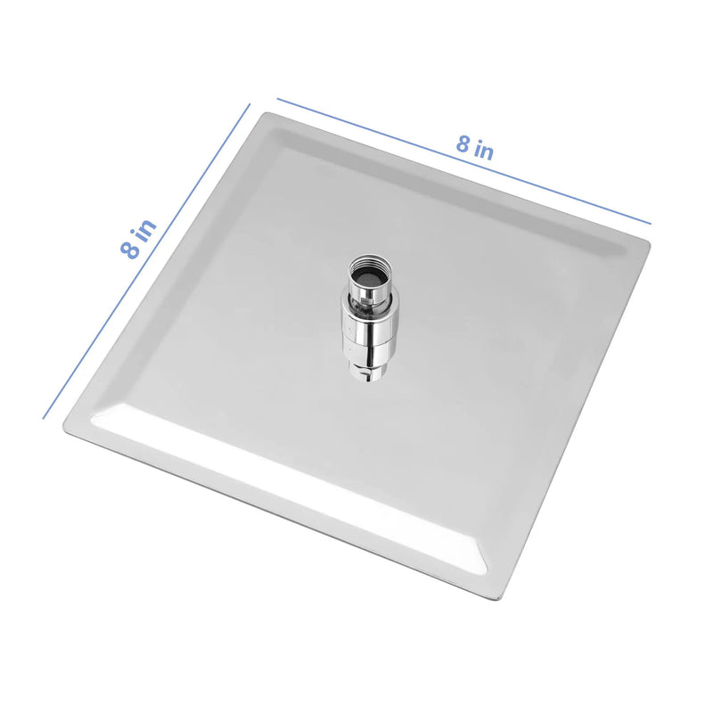 8" Square Rain Shower Head, Ceiling / Wall Mount Stainless Steel Bath Fixture by HouseOfZazla