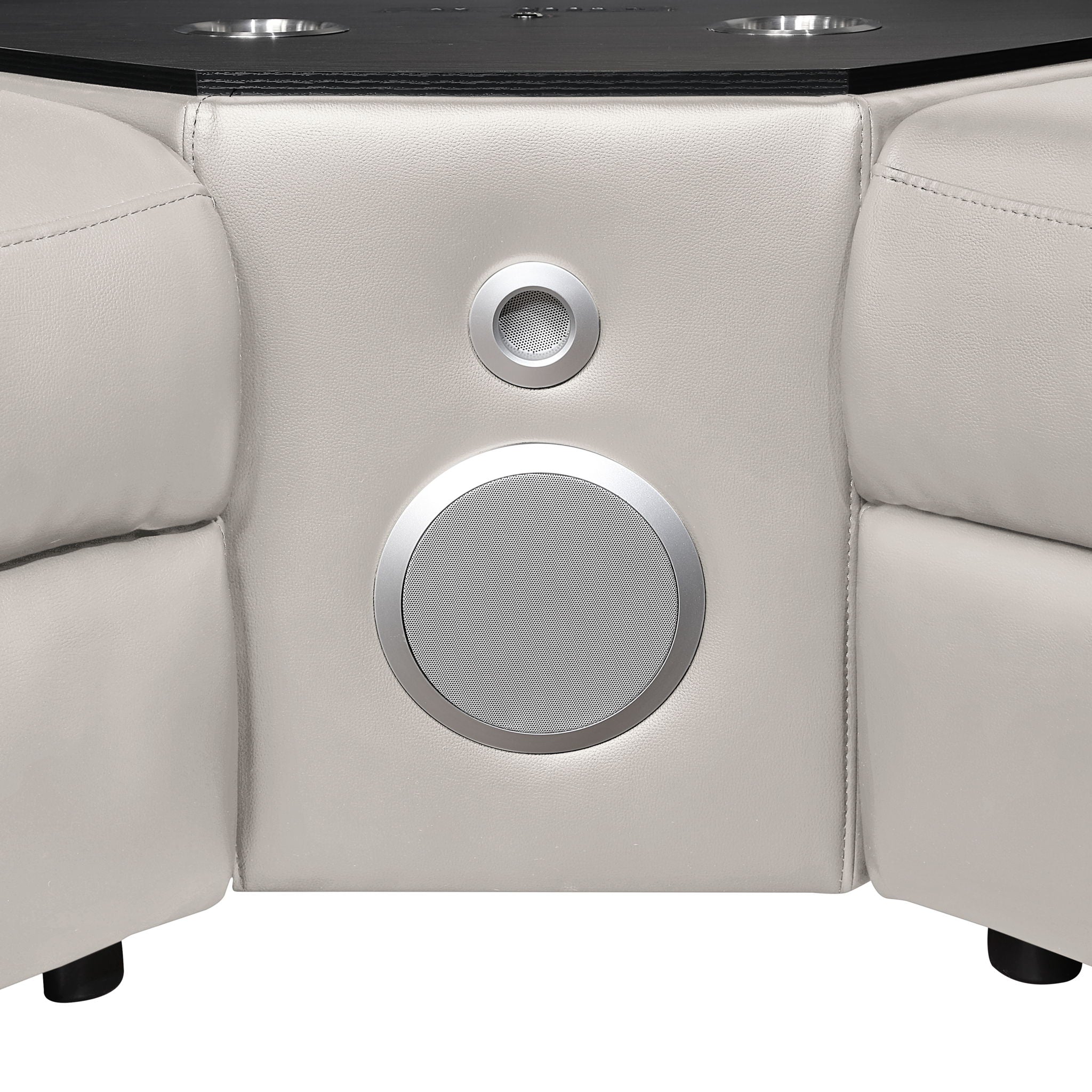 Nova - Sectional With Bluetooth Speaker, LED And Lifting Wine Cabinet by HouseOfZazla