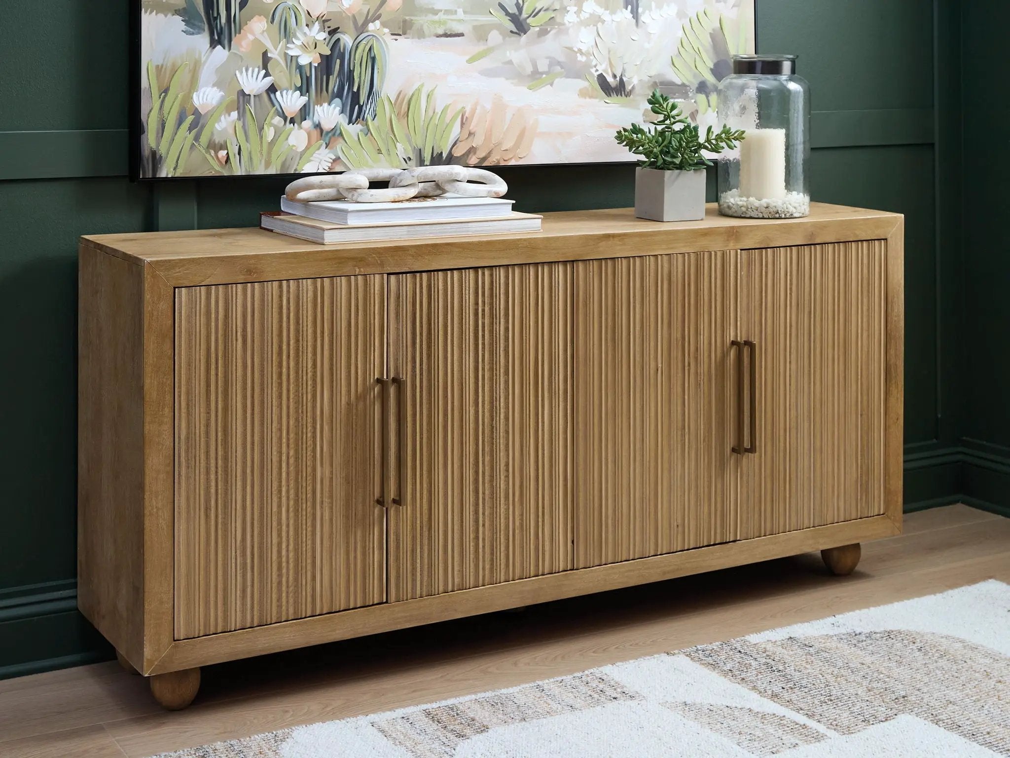 Niam - Accent Cabinet - Light Antique Beige by Unique Piece Furniture