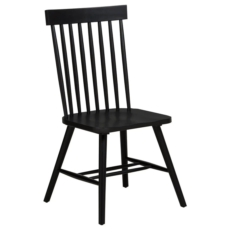 Andrews 5-piece Round Dining Table Set Light Ash and Black by Unique Piece Furniture