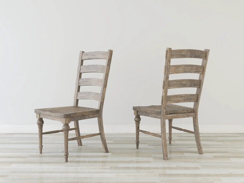 Ladderback Dining Chairs, (Set of 2) - Taupe by Unique Piece Furniture
