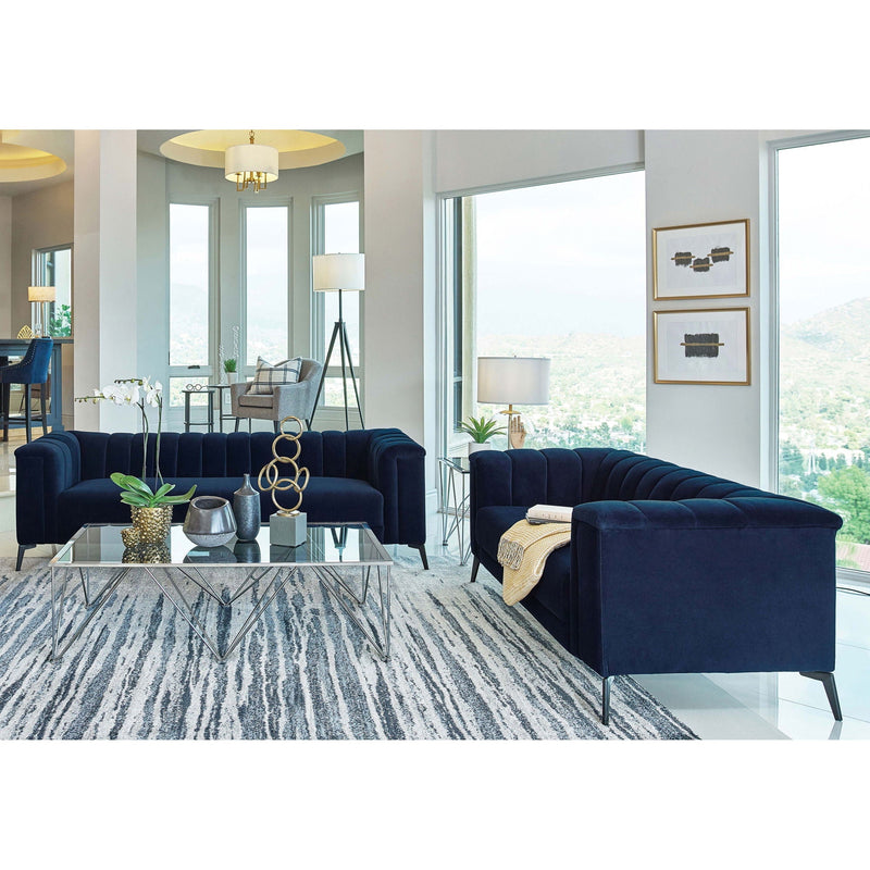 Darci - Tuxedo Arm Living Room Set by HouseOfZazla