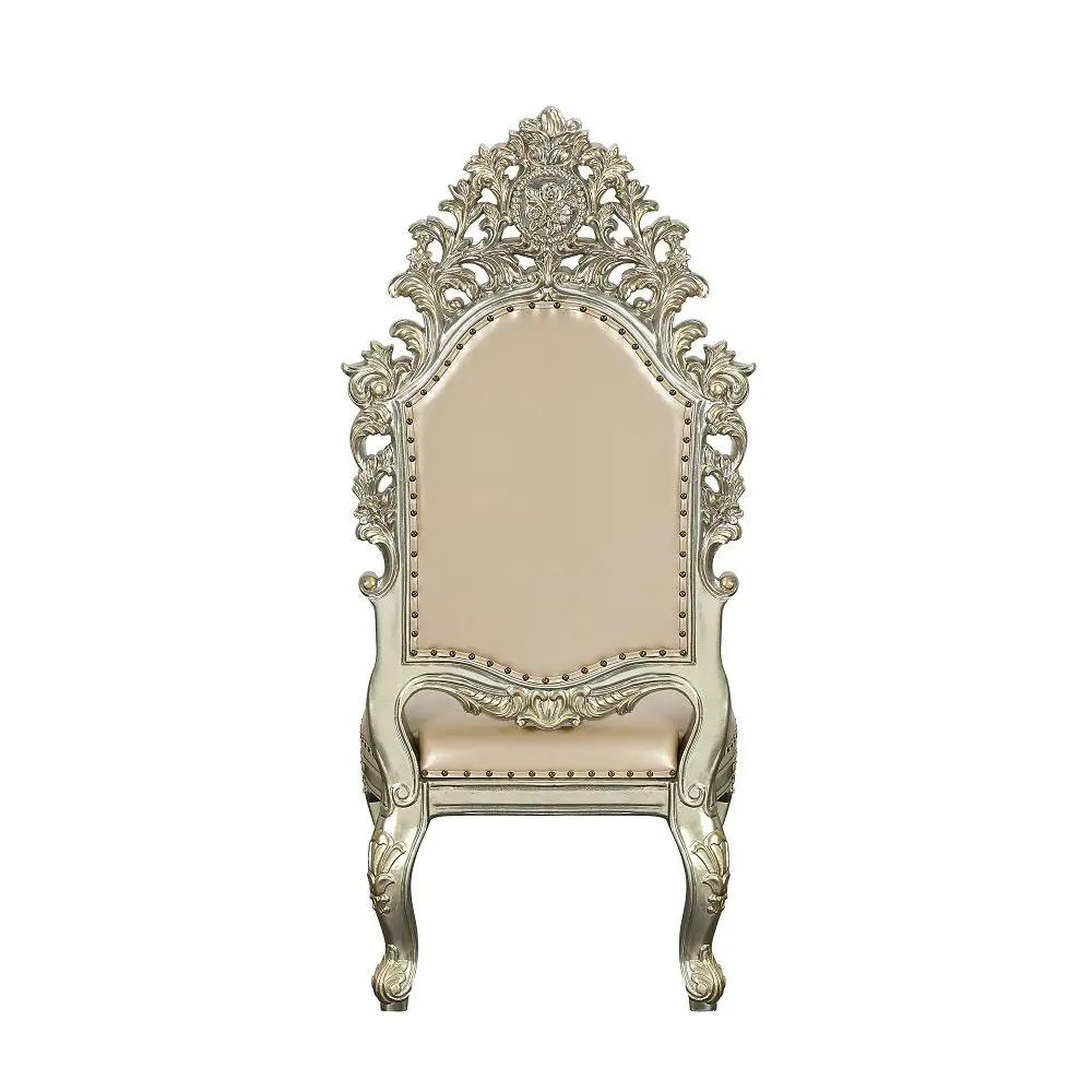 Sorina - Side Chair (Set of 2) - Synthetic Leather & Antique Gold by Unique Piece Furniture