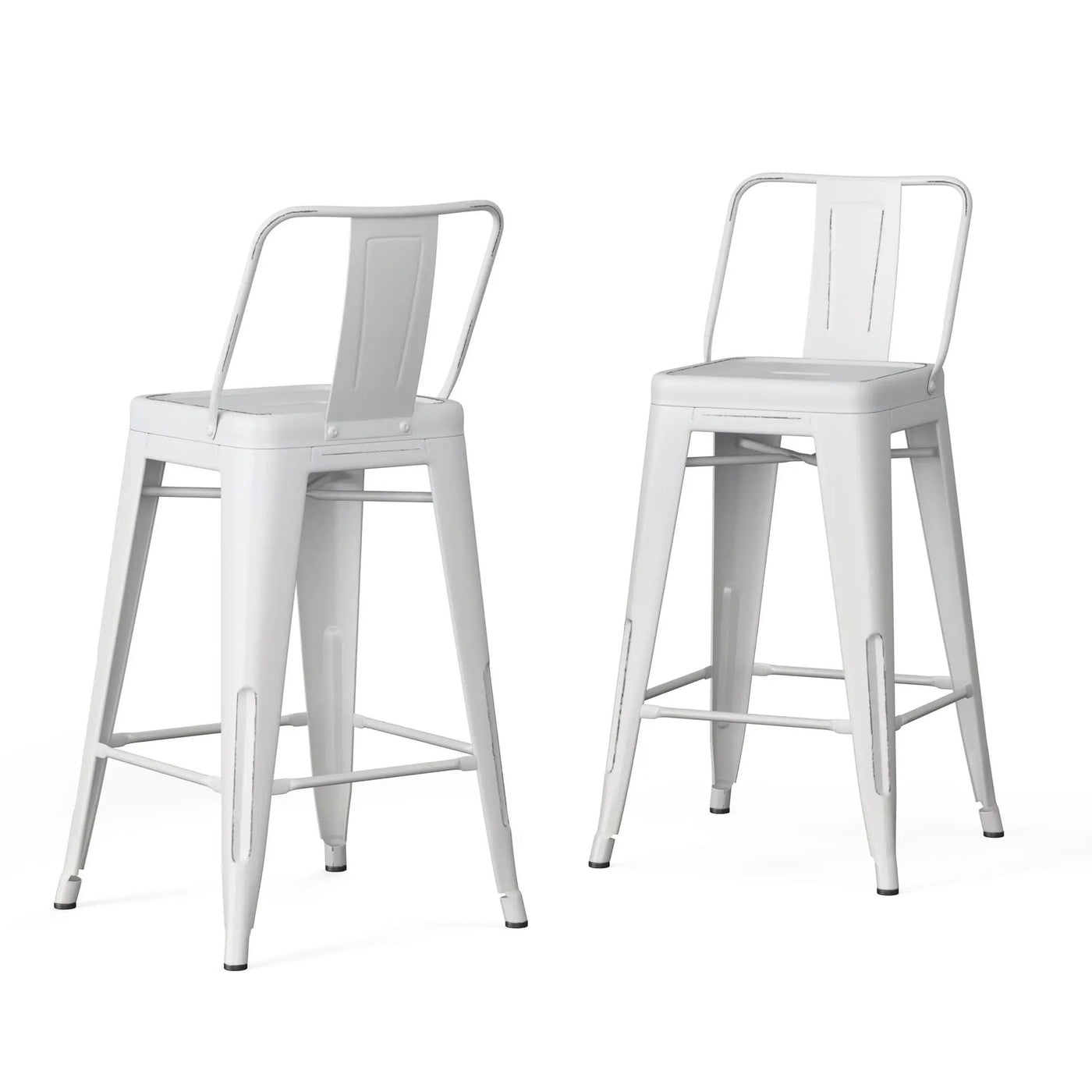 Rayne - Curved Back Metal Stool (Set of 2) by Unique Piece Furniture
