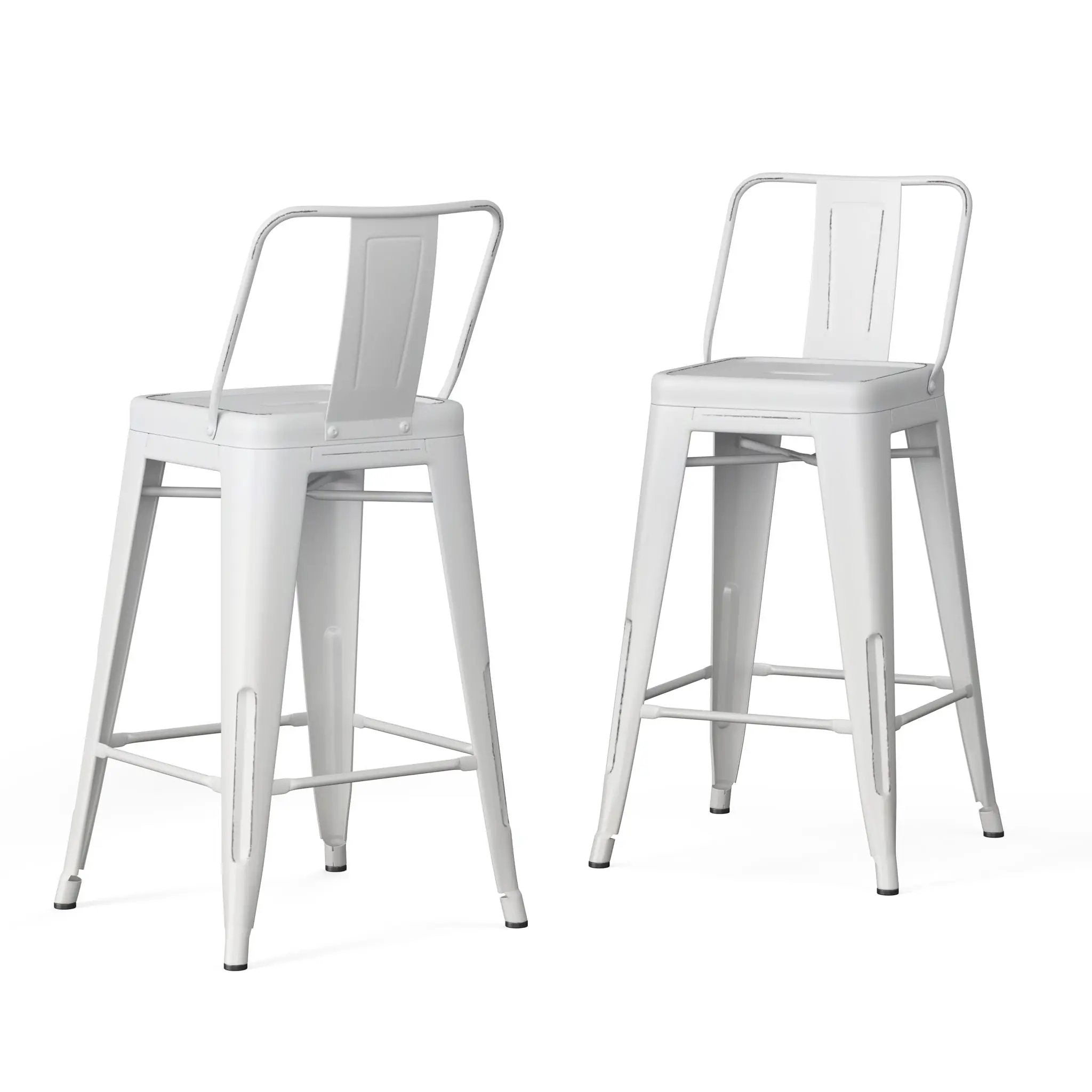 Rayne - Curved Back Metal Stool (Set of 2) by Unique Piece Furniture