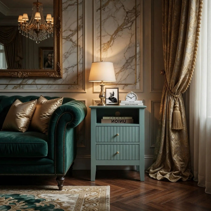 Fluted Nightstand With 2 Drawers by HouseOfZazla