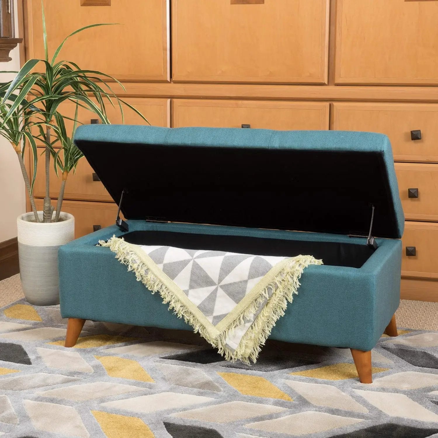 Tufted Ainsley Button Storage Ottoman Bench by HouseOfZazla