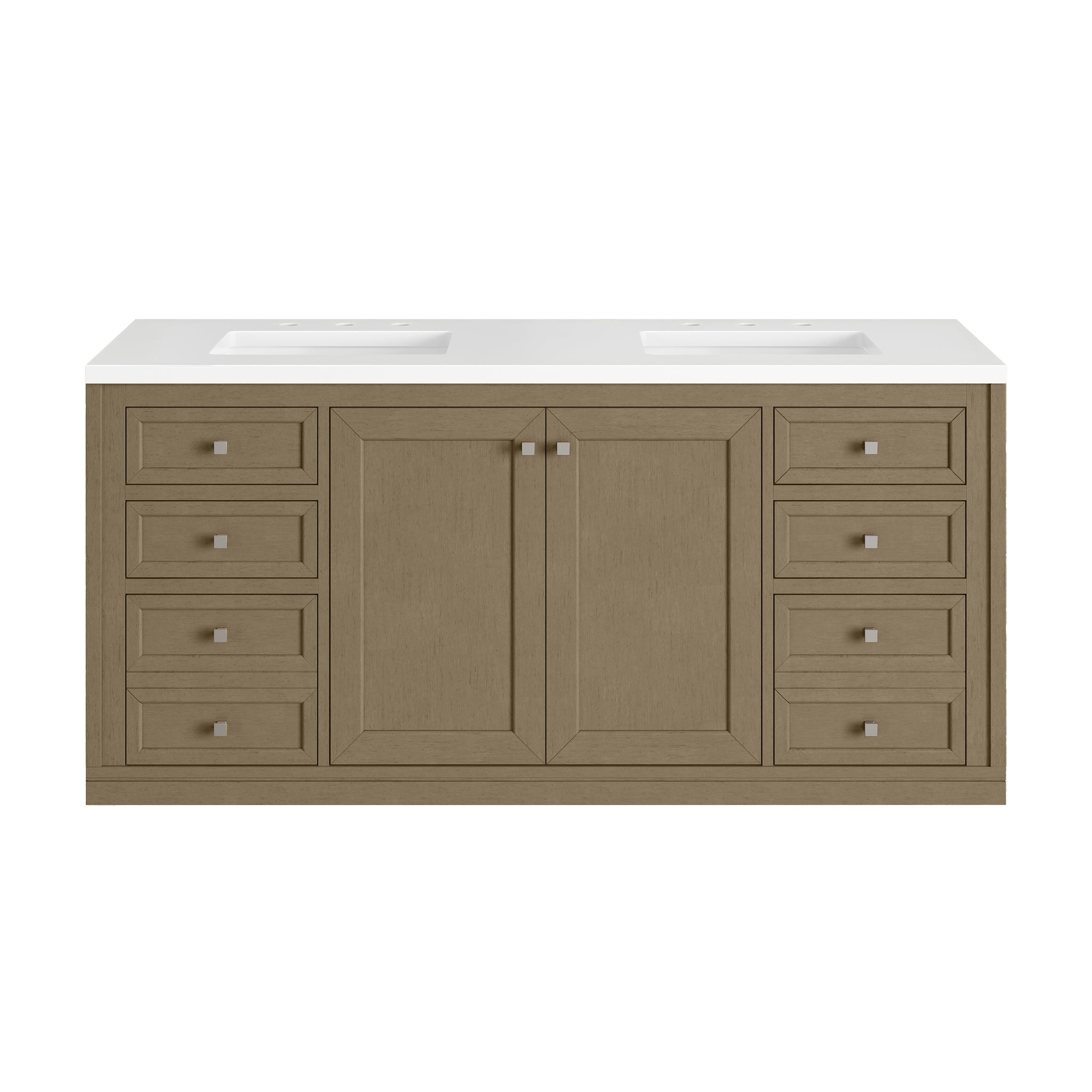 James Martin Chicago 60" Double Bathroom Vanity, Walnut Whisper, view 32