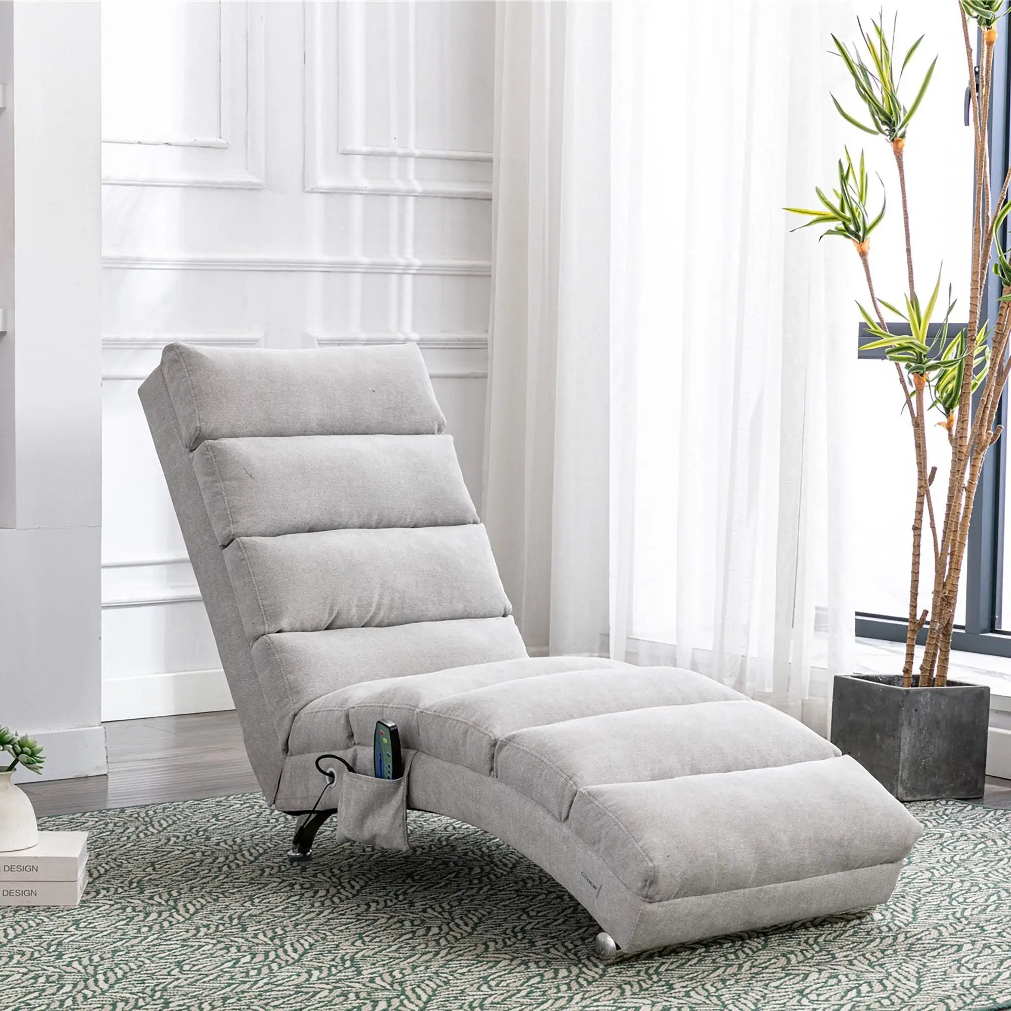 Massage Chaise Lounge Indoor With Remote Control, Ergonomic Electric Massage Lounger by Unique Piece Furniture