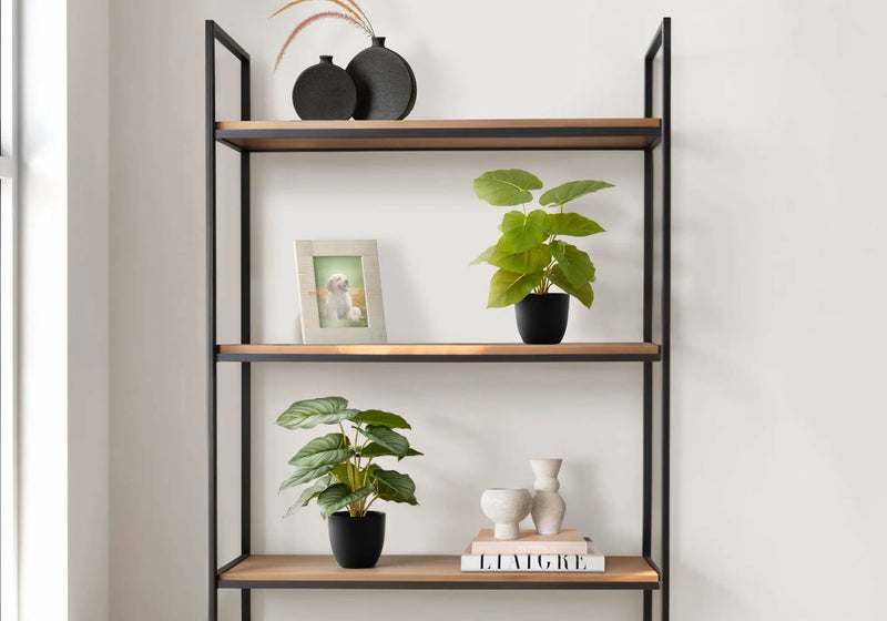 13" Tall, Artificial Plant, Epipremnum, Indoor, Faux, Fake, Table, Greenery, Potted, Decorative (Set of 2) - Green / Black by Unique Piece Furniture