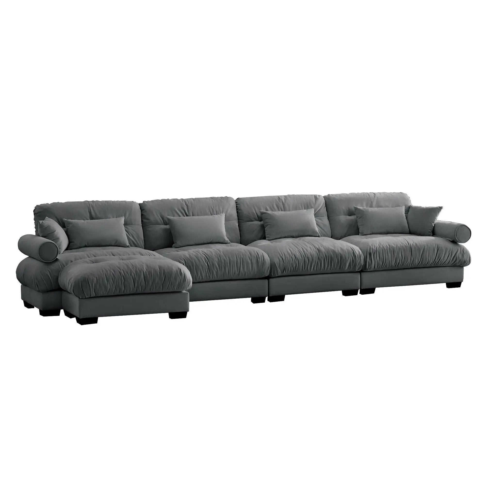 Super Comfort Oversized Modular Sectional Sofa With Movable Ottoman by Unique Piece Furniture