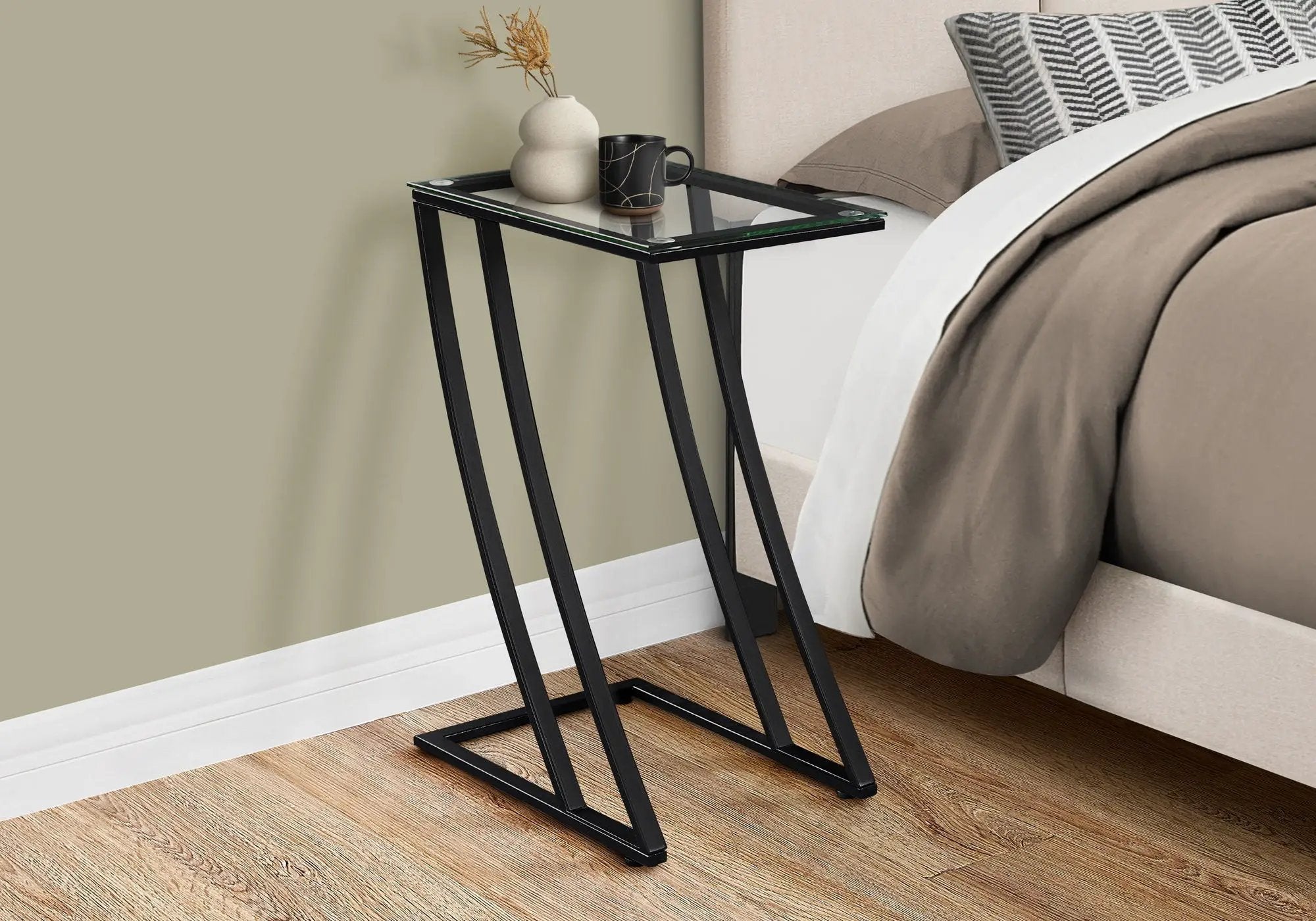 Accent Table, C - Shaped, Sturdy Construction, Contemporary & Modern by Unique Piece Furniture