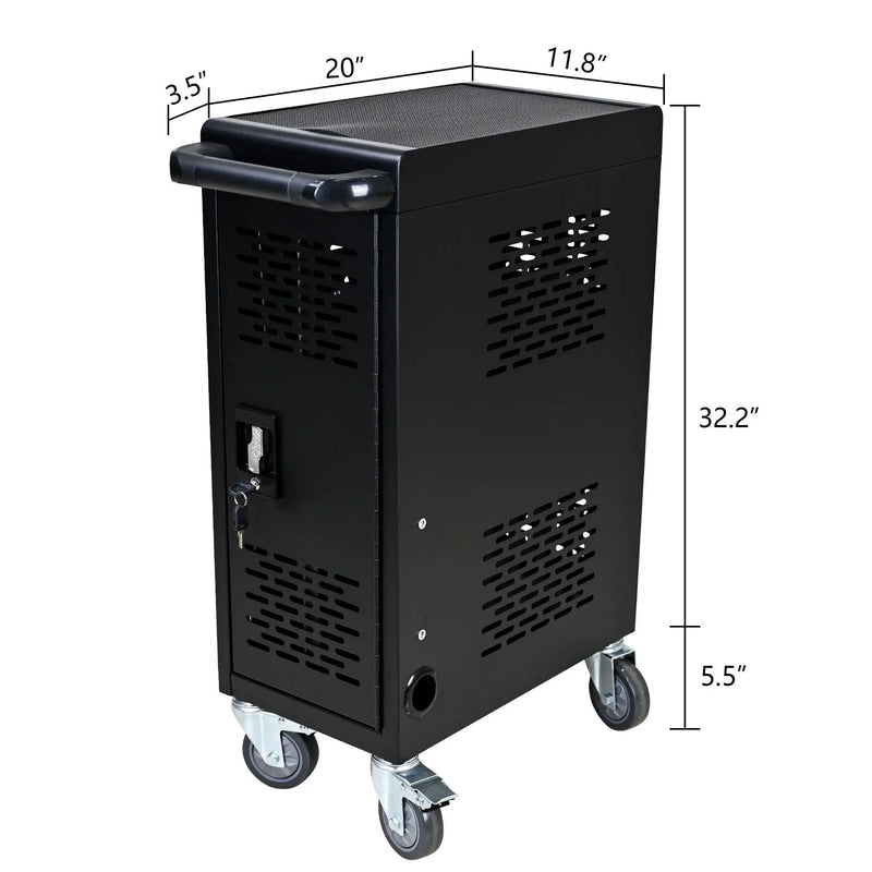 16 Bay Mobile School Charging Cart Station for Chromebook, Tablet and Laptop by HouseOfZazla