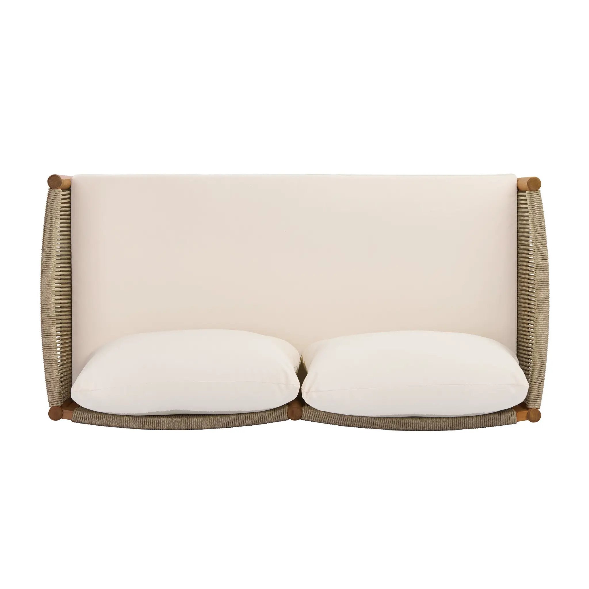 4-Piece Outdoor Sofa Set with Acacia Wood Frame in Teak Look by HouseOfZazla