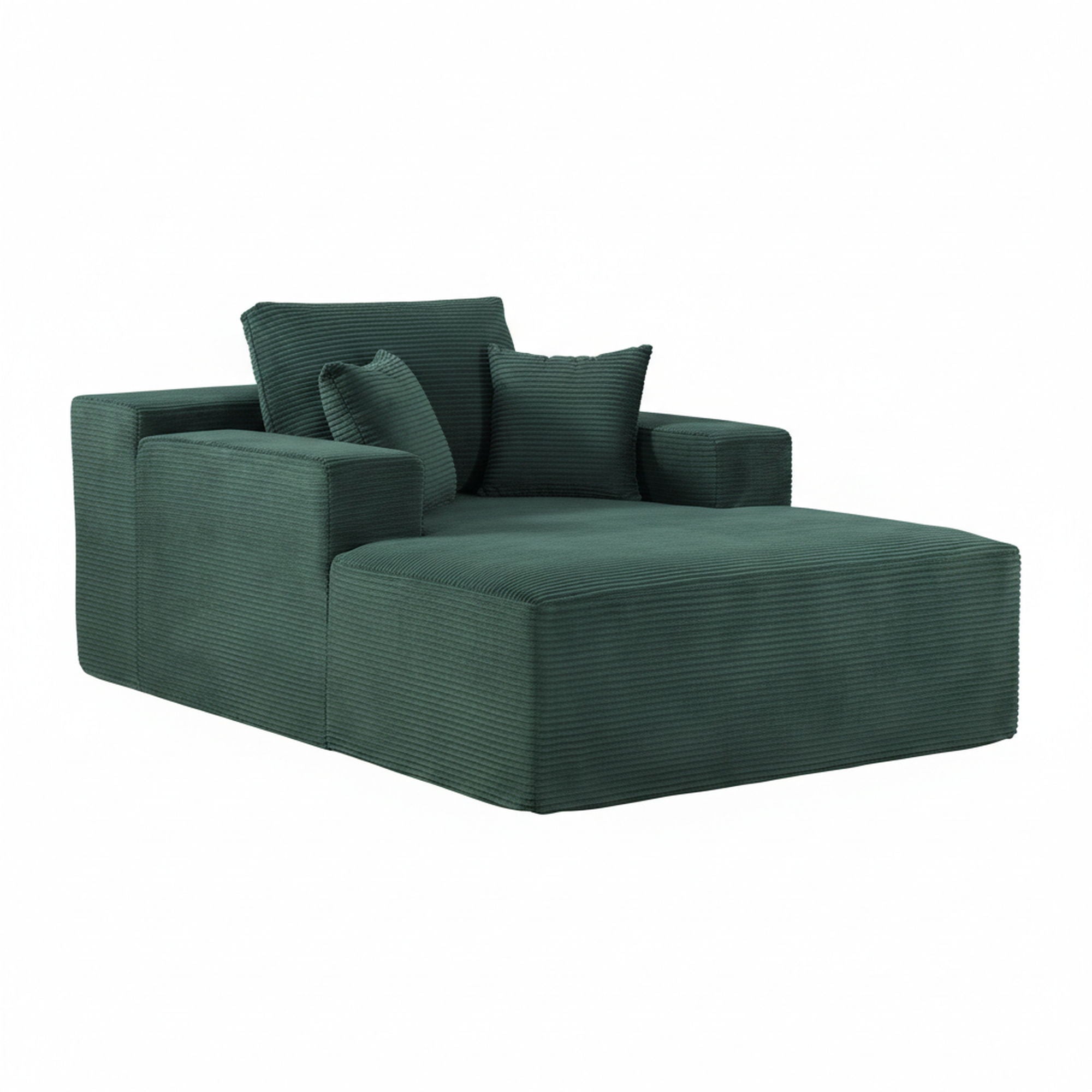 Convertible Chaise Lounge Chair With Wide Armrest & Throw Pillows by HouseOfZazla
