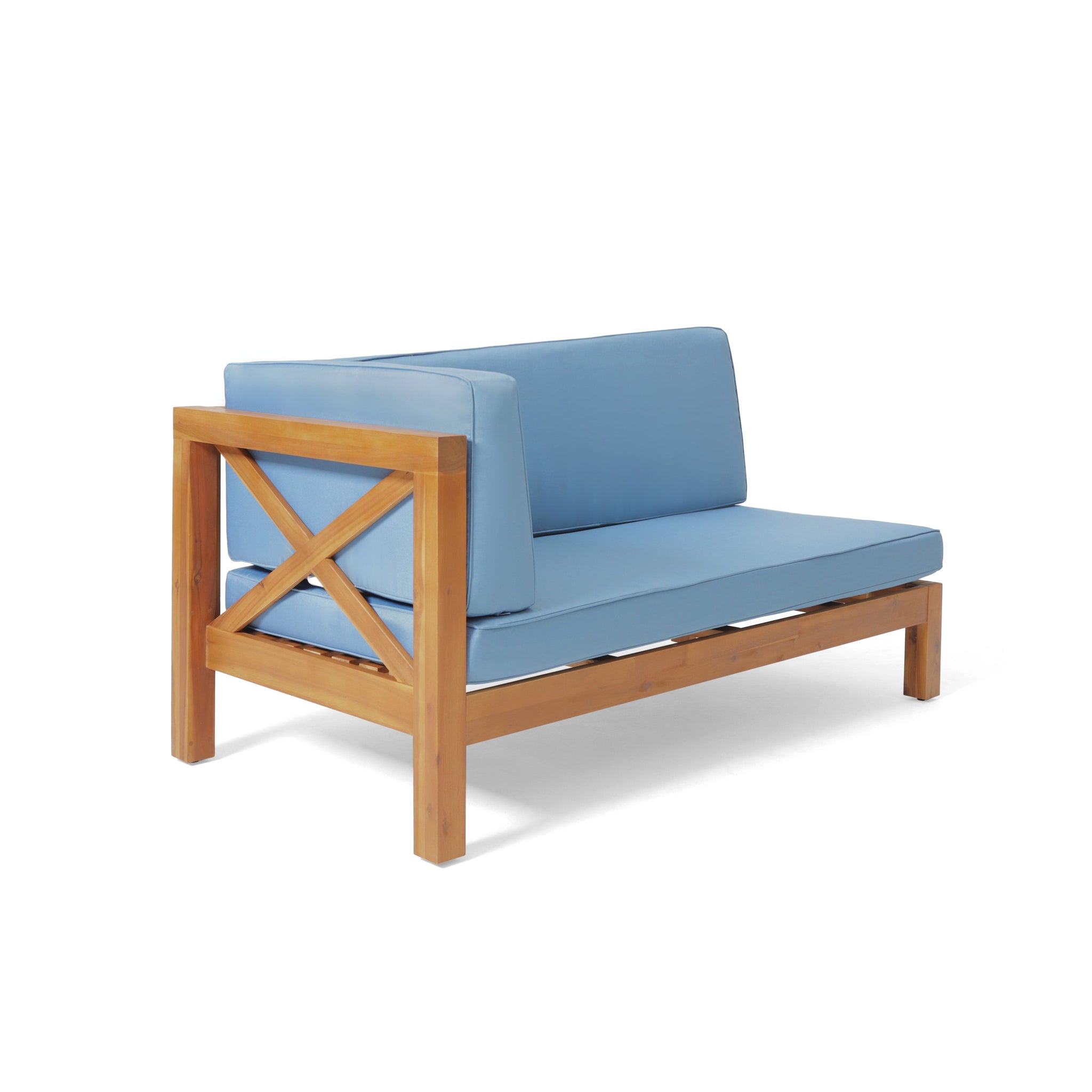 Brava X-Back 4-Piece Sofa Set, Blue by HouseOfZazla