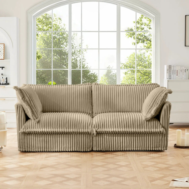 Modern Slipcovered 2-Seat Sofa Couches for Living Room by HouseOfZazla