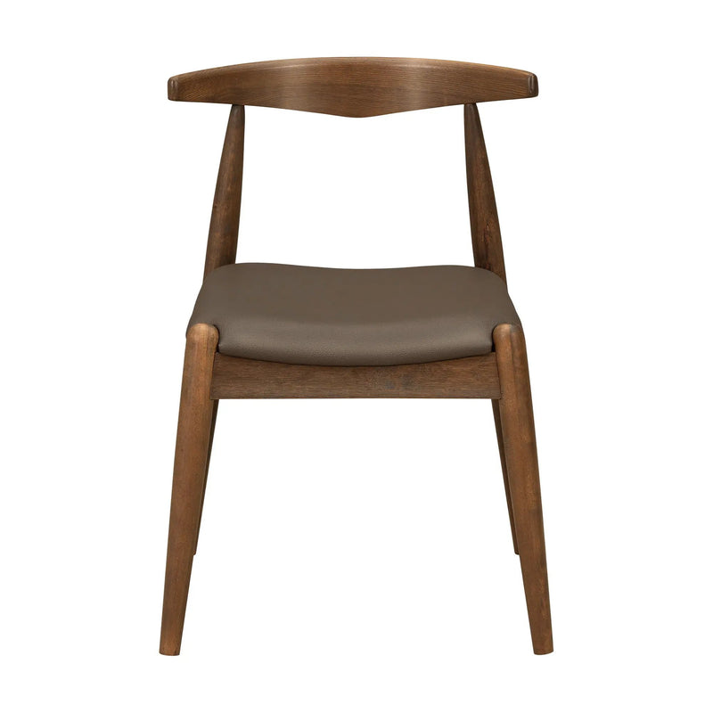 5 Piece Dining Set With 1 Table And 4 Upholstered Chairs - Brown / Walnut by HouseOfZazla
