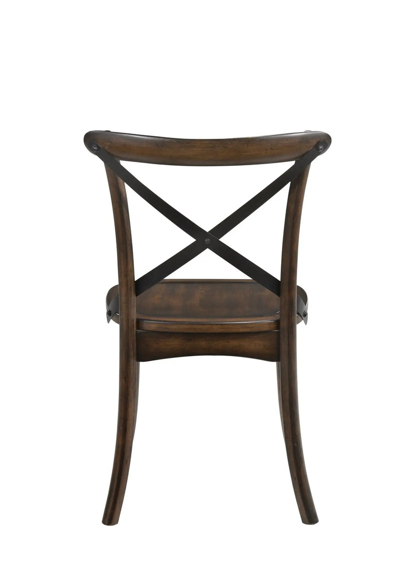Kaelyn - Metal Side Chair (Set of 2) - Dark Oak by Unique Piece Furniture