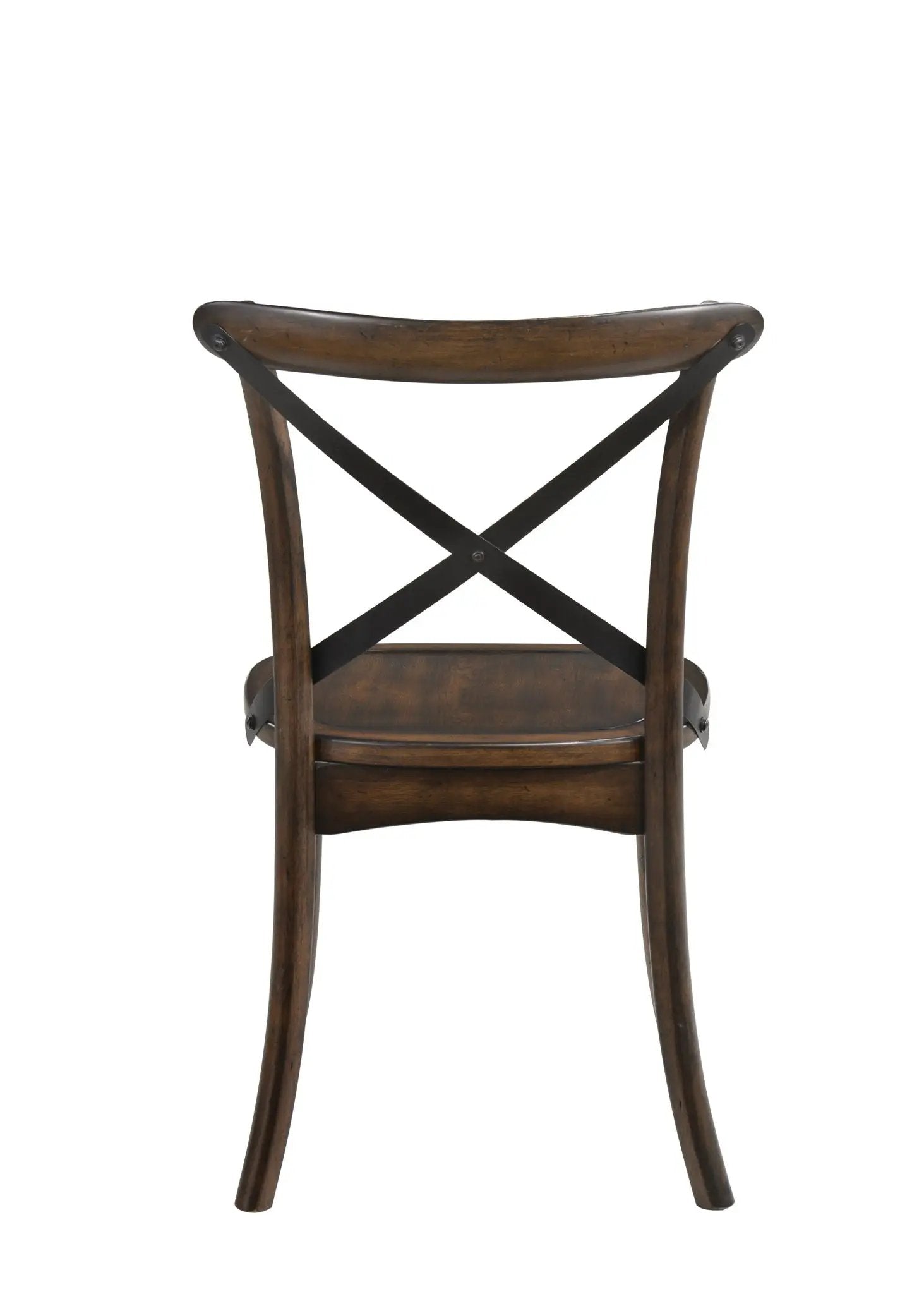 Kaelyn - Metal Side Chair (Set of 2) - Dark Oak by HouseOfZazla