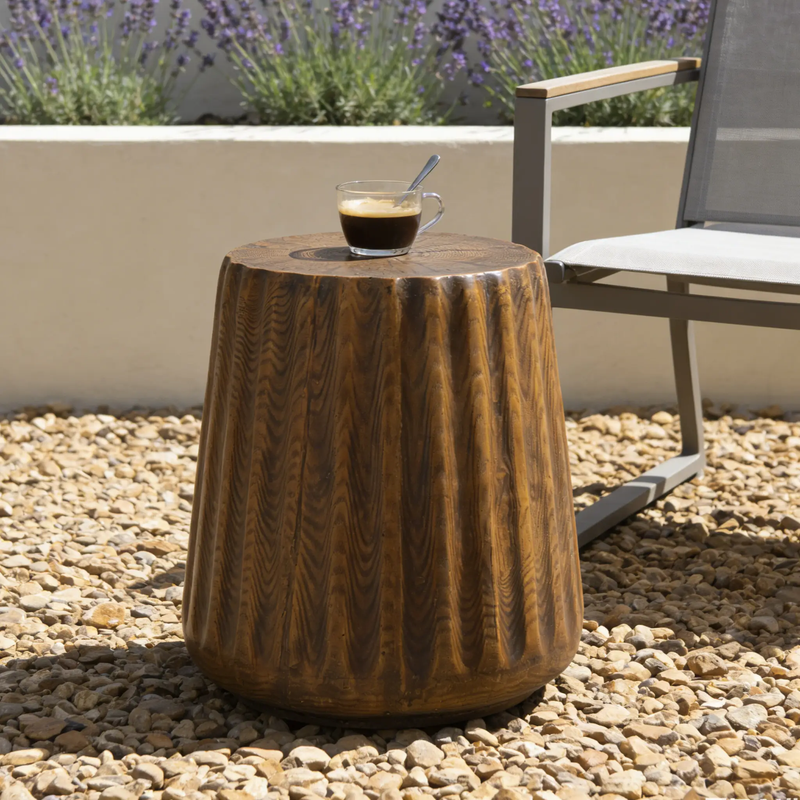 MGO Outdoor Indoor Side Table - Tree Stump Style by HouseOfZazla