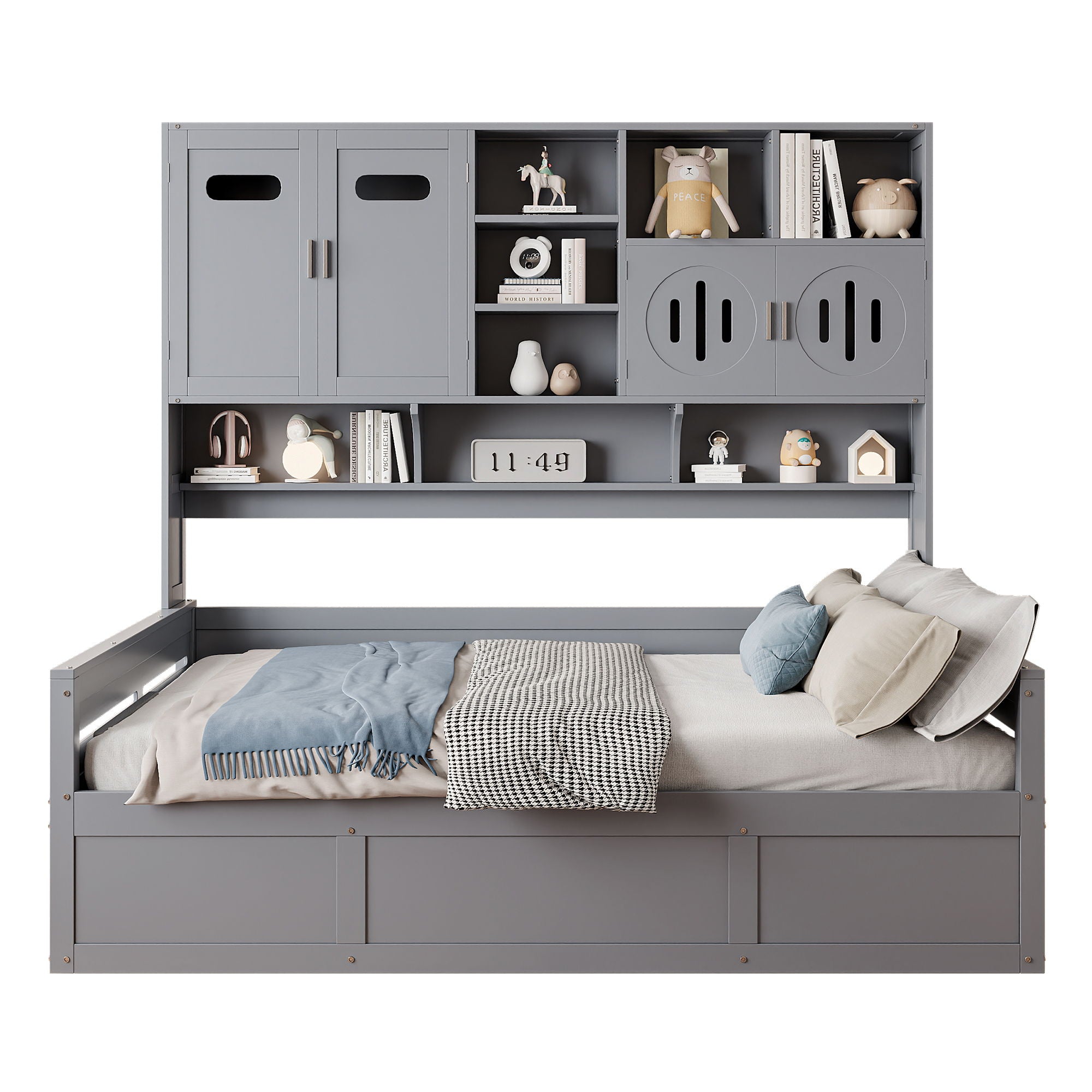 Daybed With All-In-One Cabinet And Shelf by HouseOfZazla