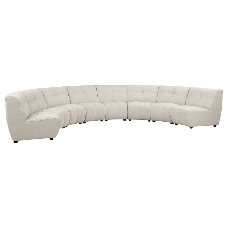 Charlotte 8-piece Upholstered Modular Sectional Sofa Ivory by Unique Piece Furniture